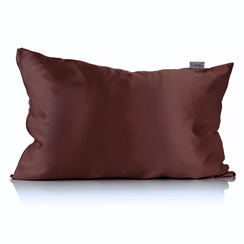 Auburn Ember Silk Pillowcase on a white background