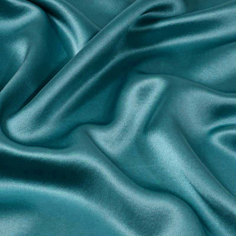 Teal silk pillowcase