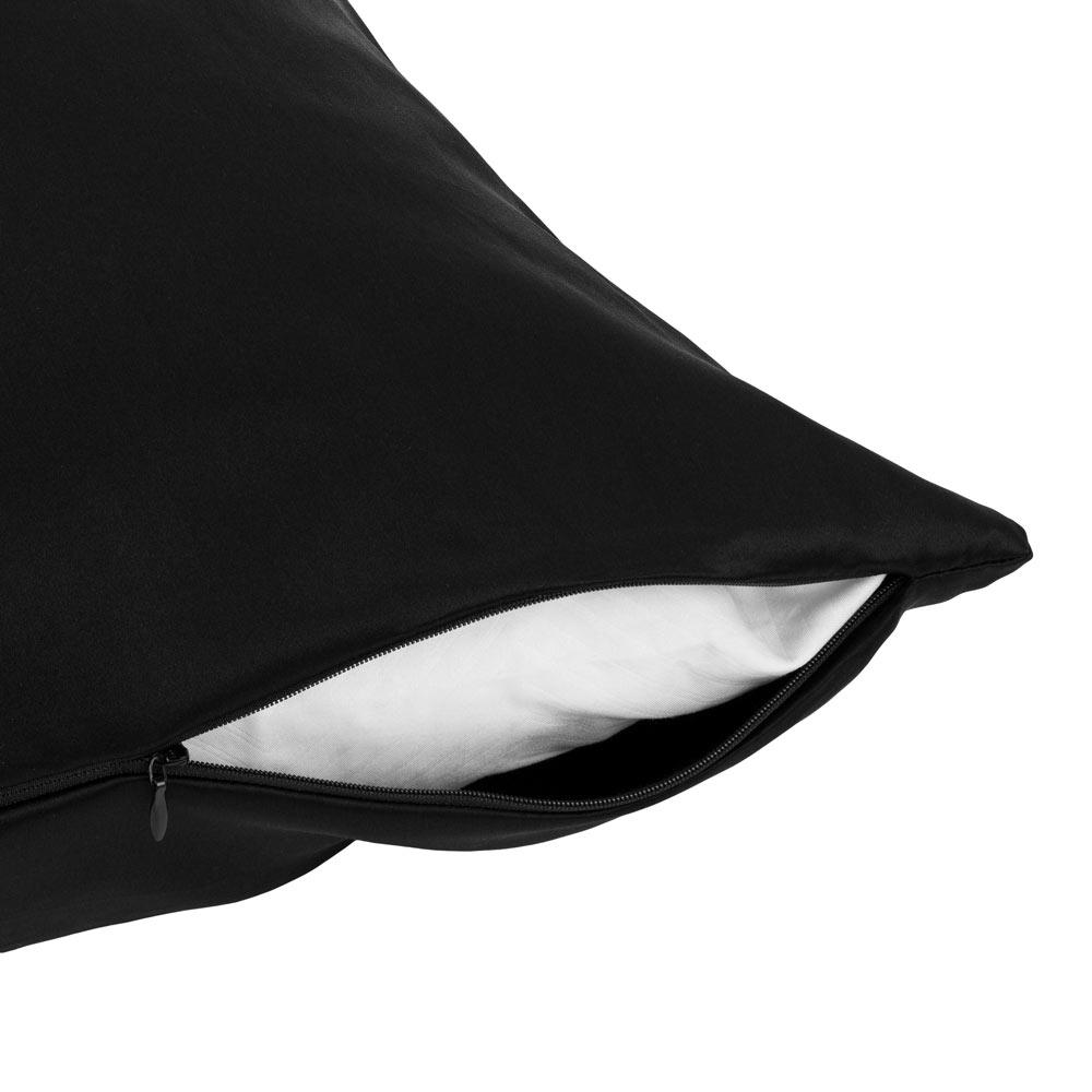 Black Silk Pillowcase zip - Calidad Home