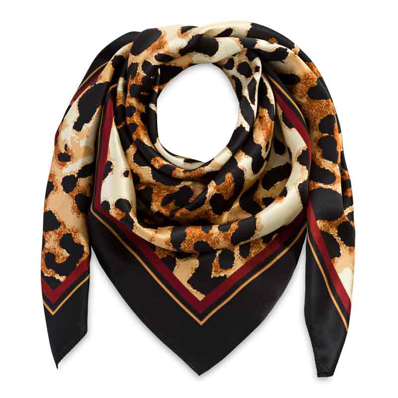 leopard print silk scarf