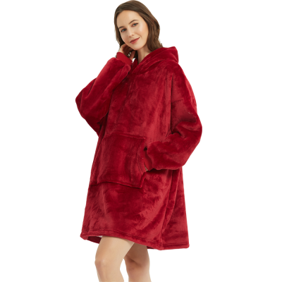 red hooded blanket