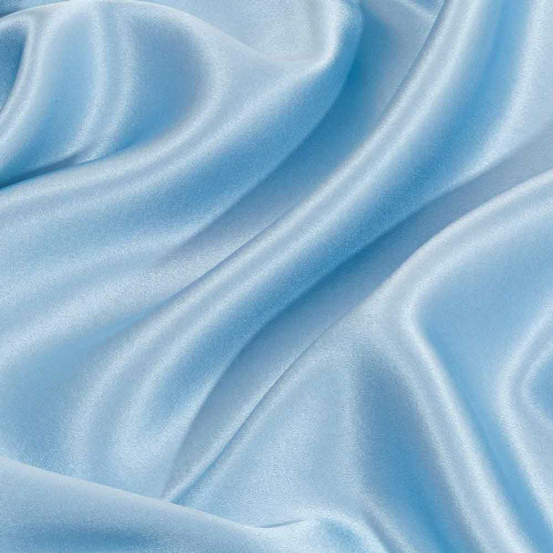 Aqua silk pillowcase close up