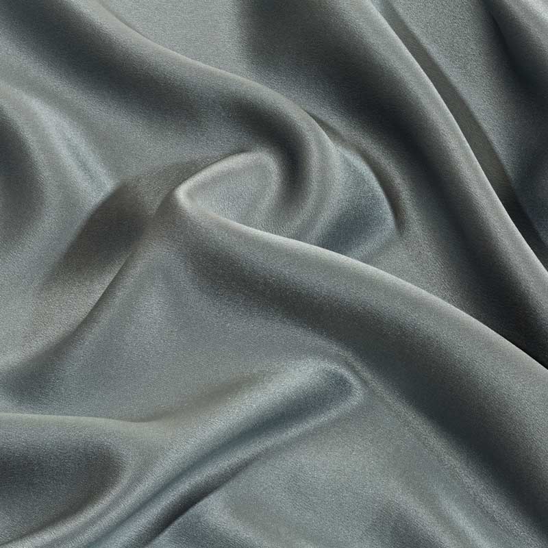 Charcoal silk pillowcase close up