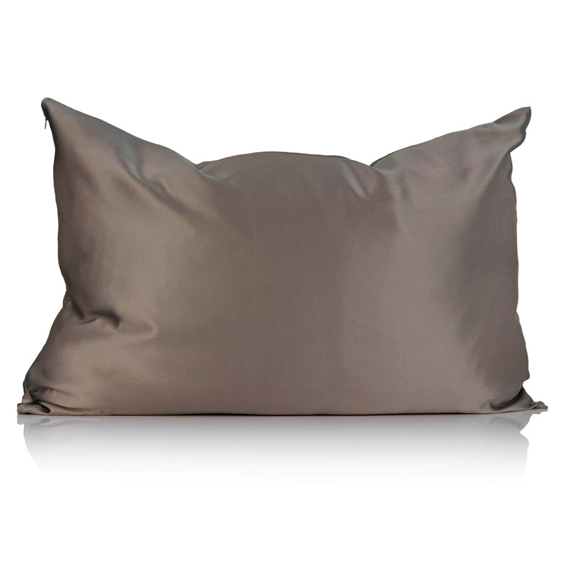 Dark grey silk pillowcase