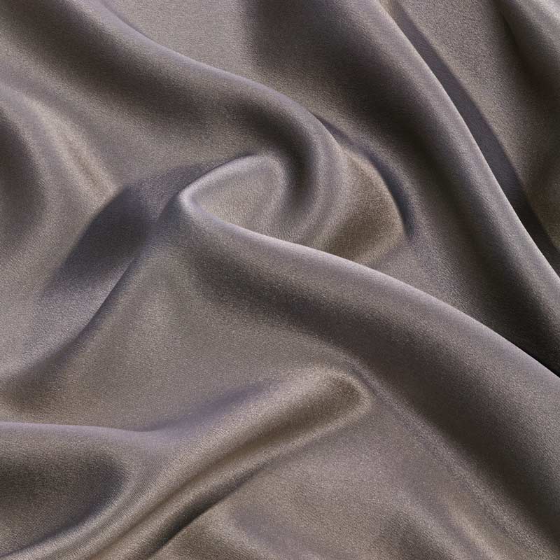Dark grey silk pillowcase close up