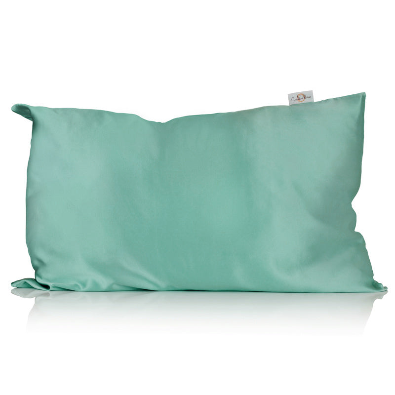 Emerald silk pillowcase