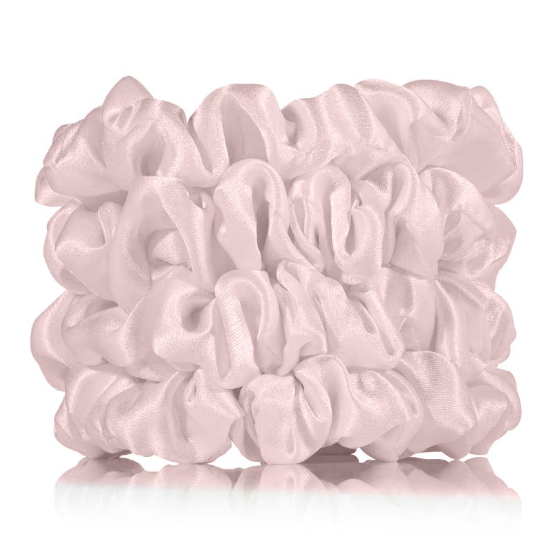 Light-Pink silk scrunchies