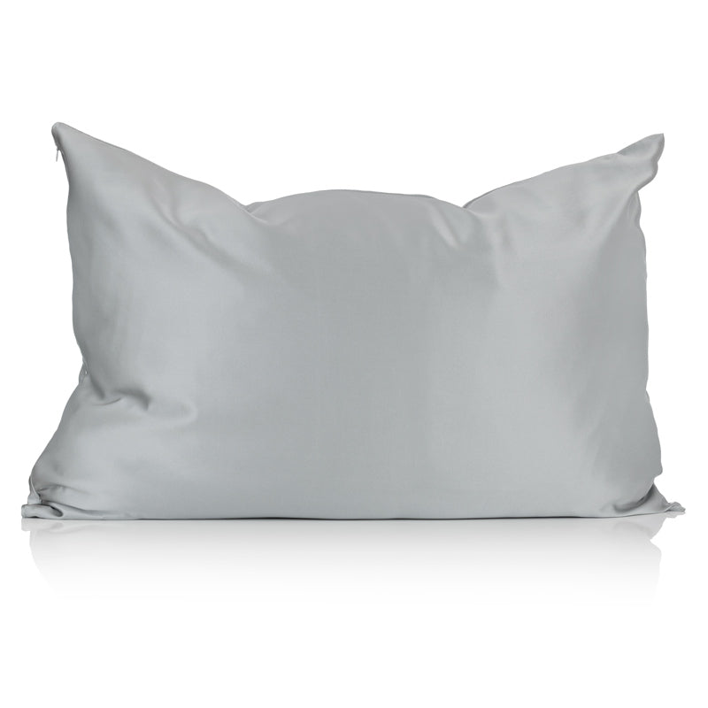 Light grey silk pillowcase