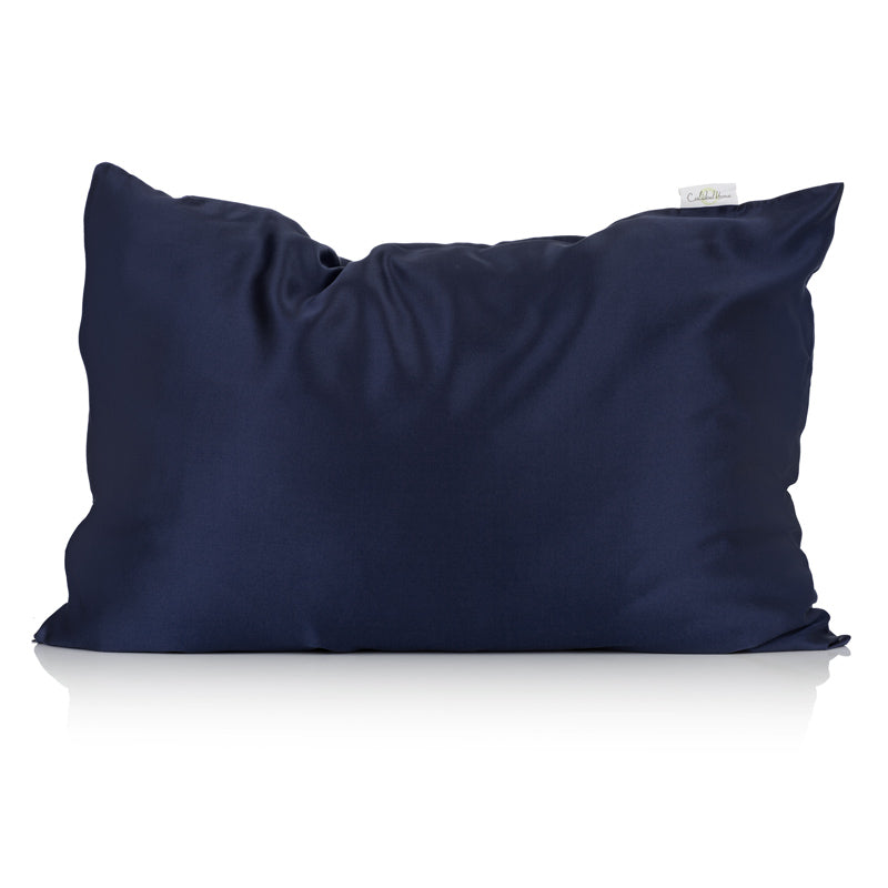 Midnight blue silk pillowcase