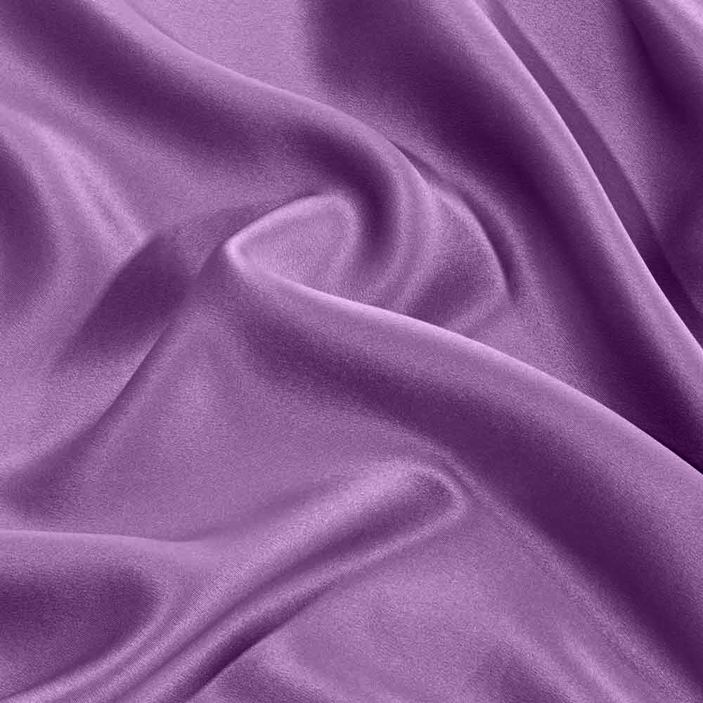 Purple silk pillowcase close up