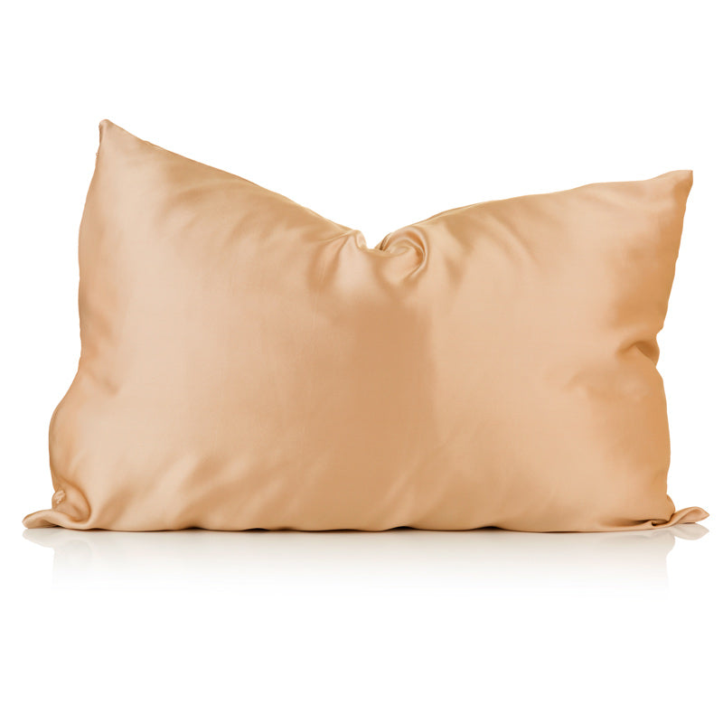gold silk pillowcase