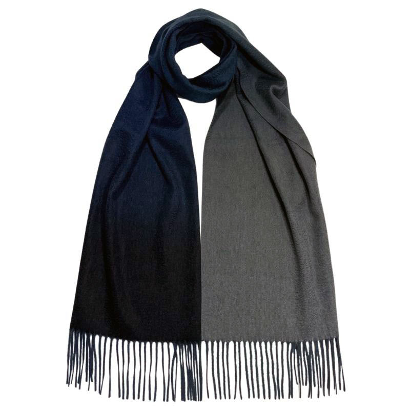 Dark blue to light blue scarf