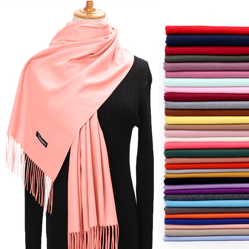 peach cashmere blend scarf