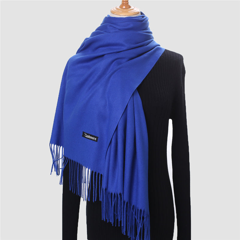 Royal Blue cashmere scarf