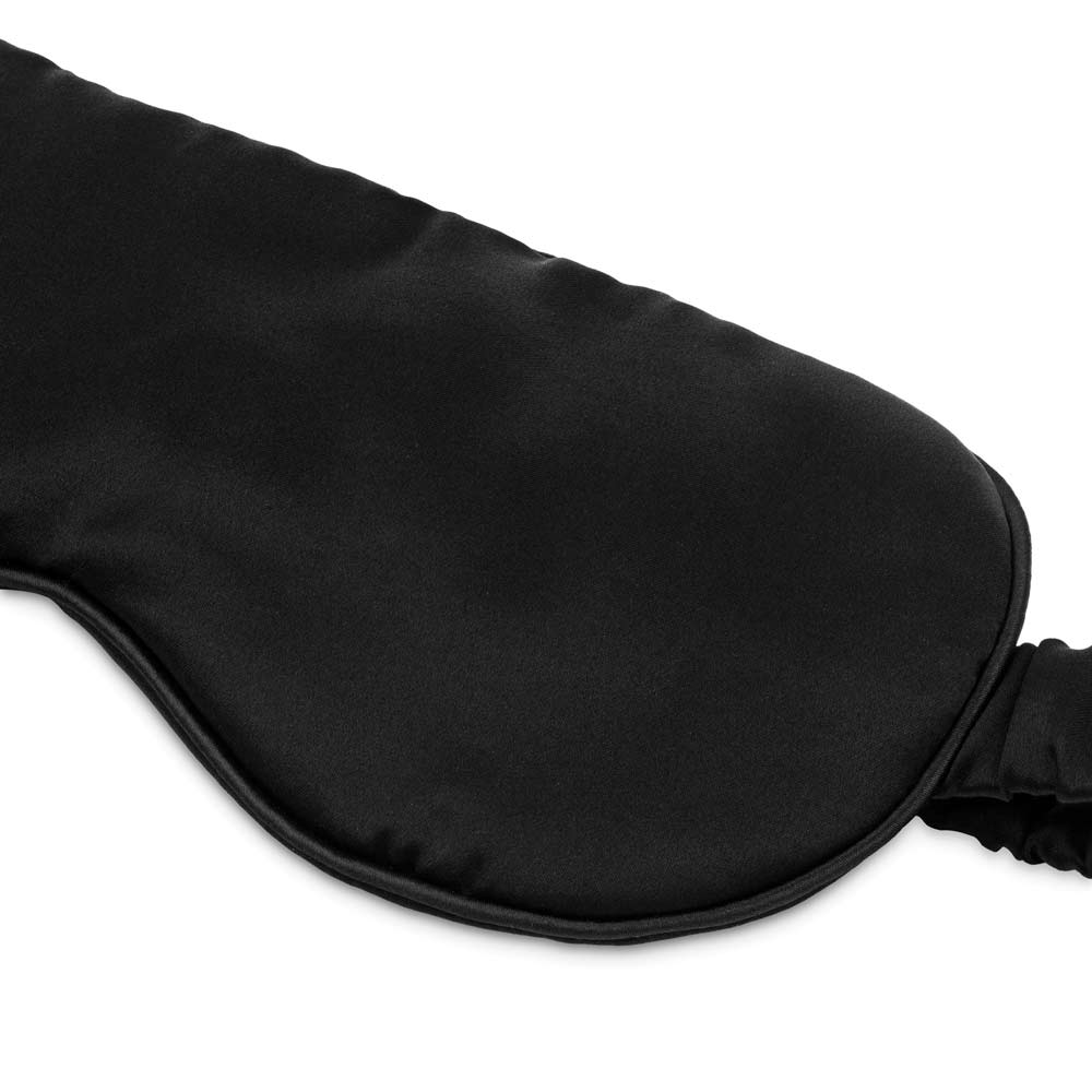 Black Silk Eye Mask side view