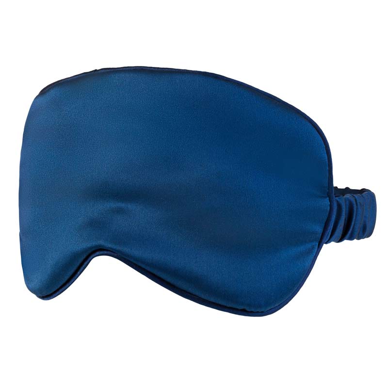 dark blue silk eye mask