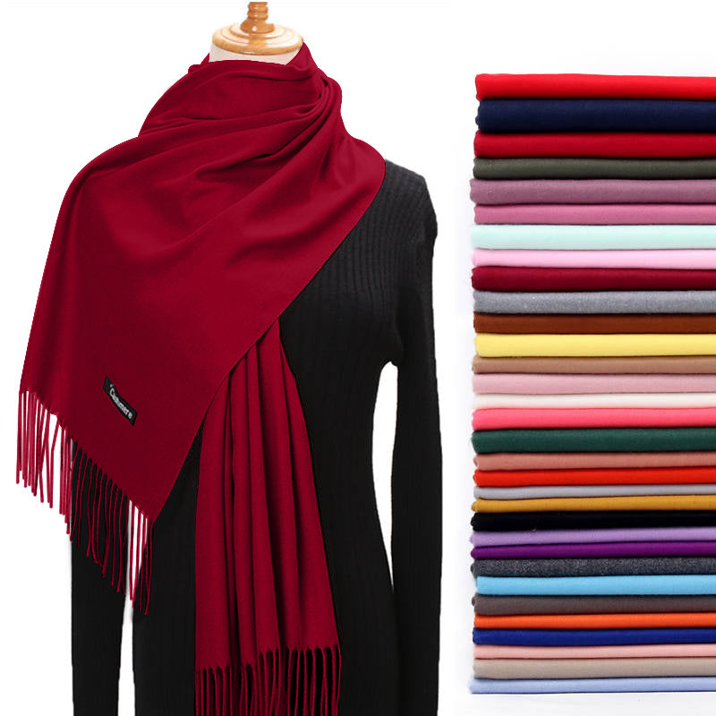 dark red scarf