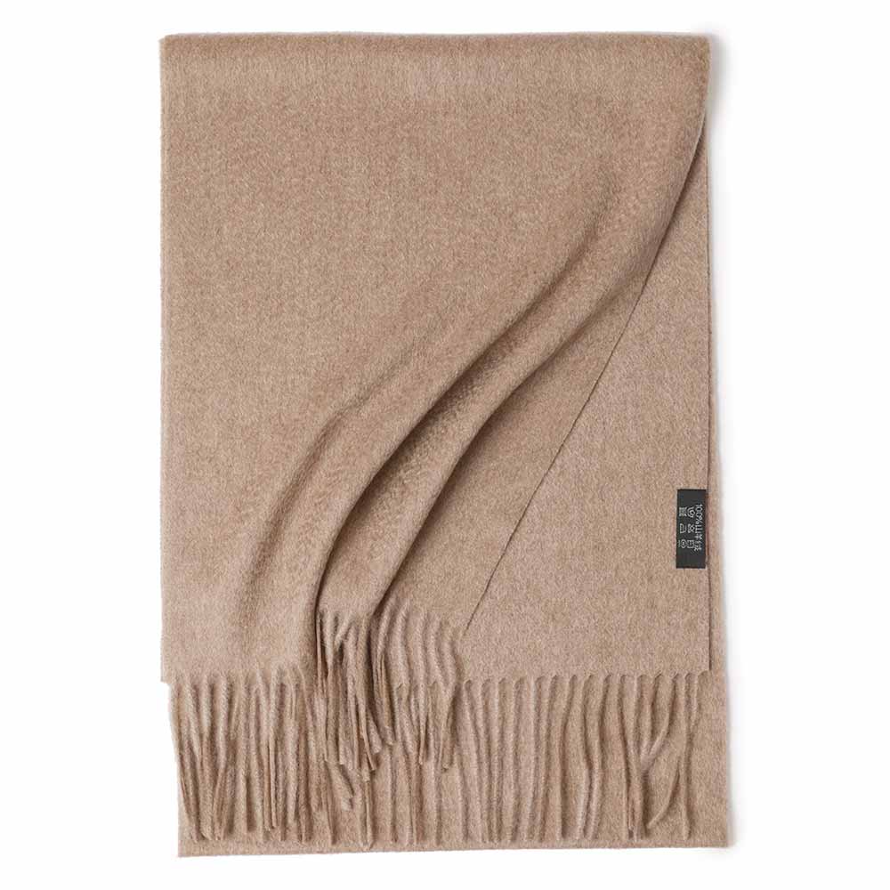 folded natural cashmere scarf