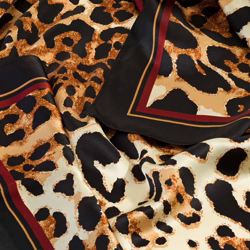 close up of a silk scarf