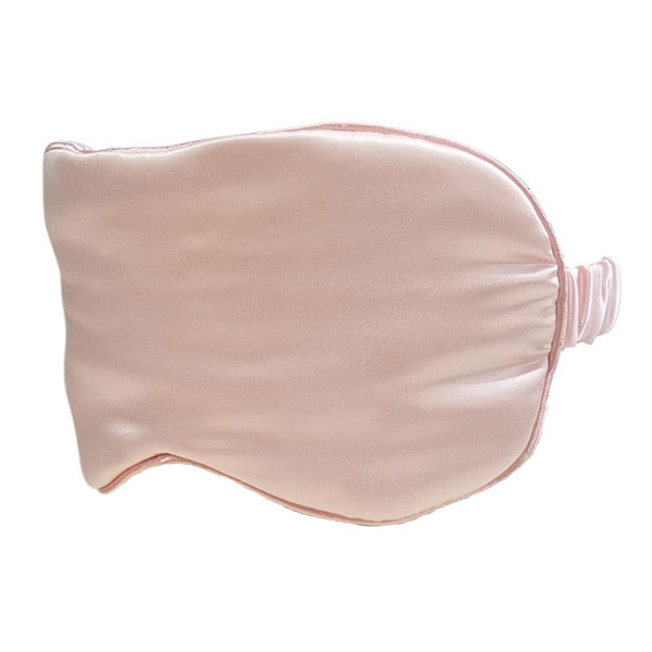 light pink silk eye mask