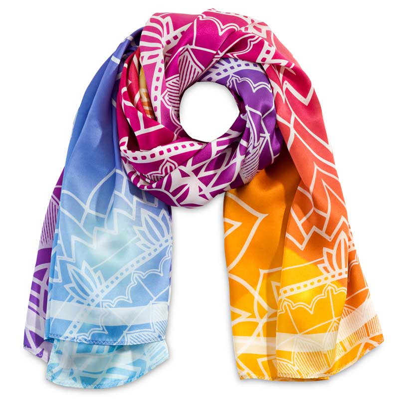 mandala print scarf folded