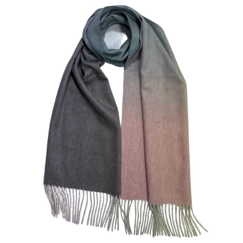 pink light grey cashmere scarf