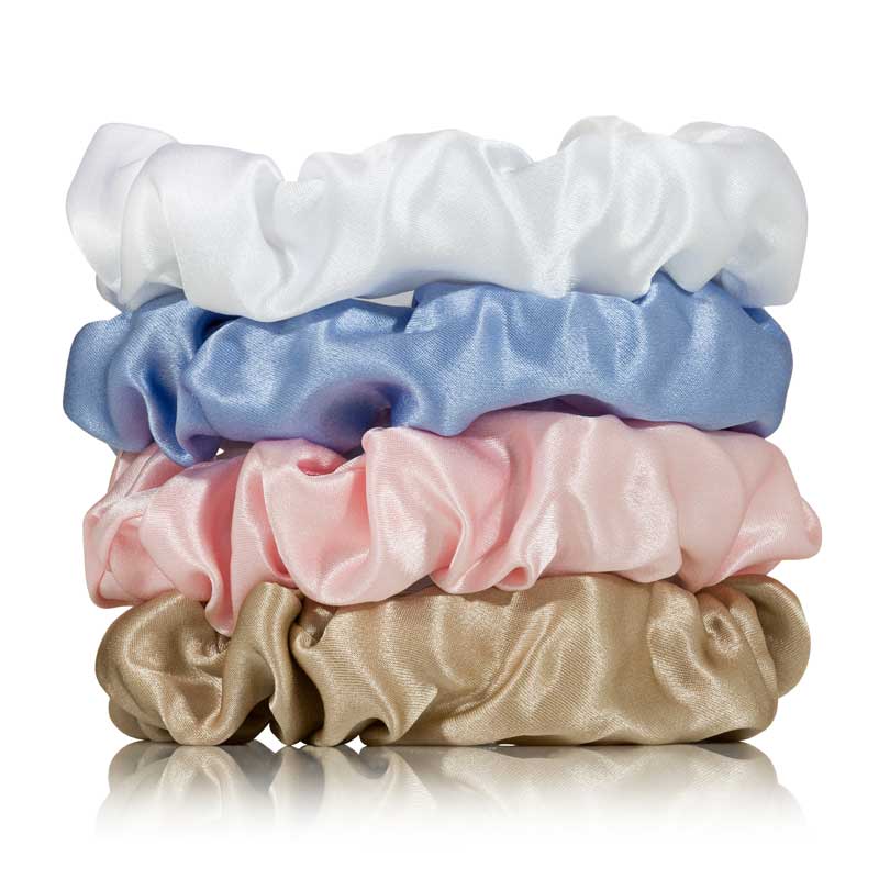 regular coloured silk scrunchies