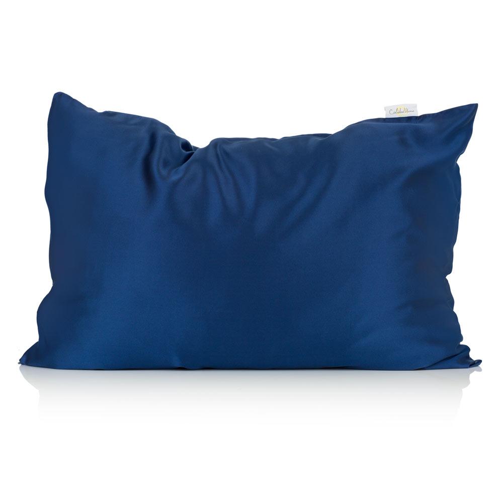 royal blue silk pillowcase