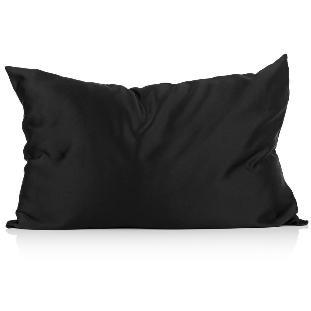Black silk pillowcase