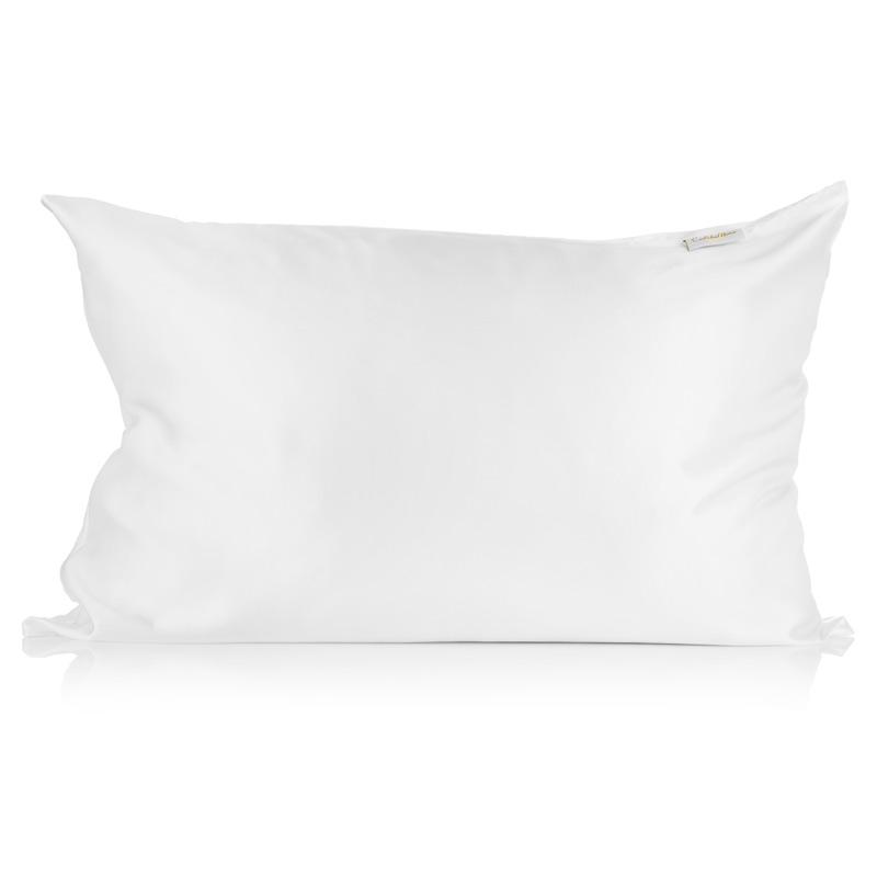 white silk pillowcase