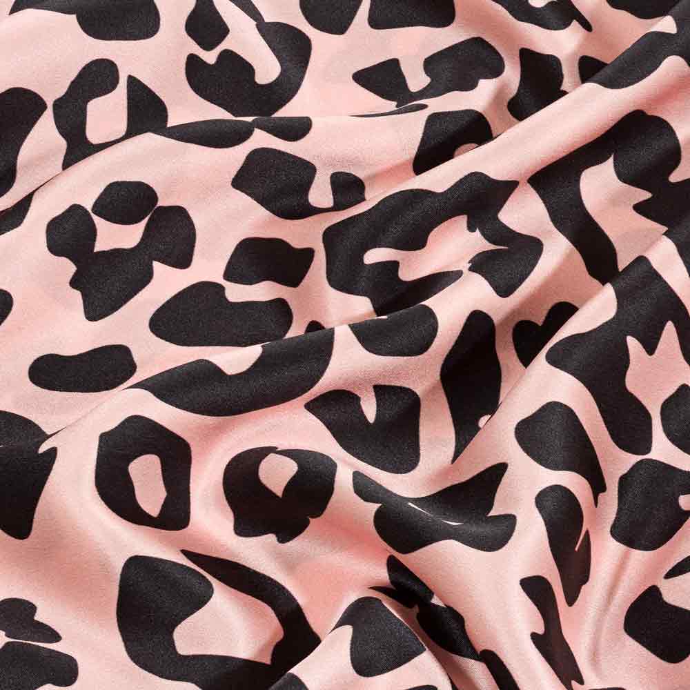 leopard print silk close up
