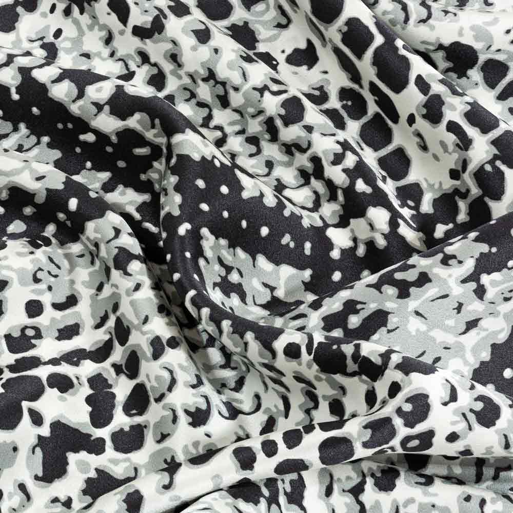 snake print silk close up
