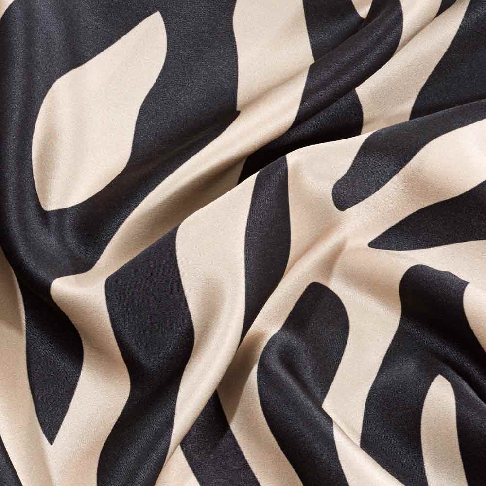 zebra print silk close up